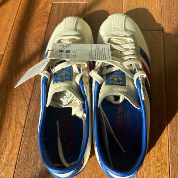 adidas Tokyo Women’s White Sneakers with Blue & Red Stripes main image 6